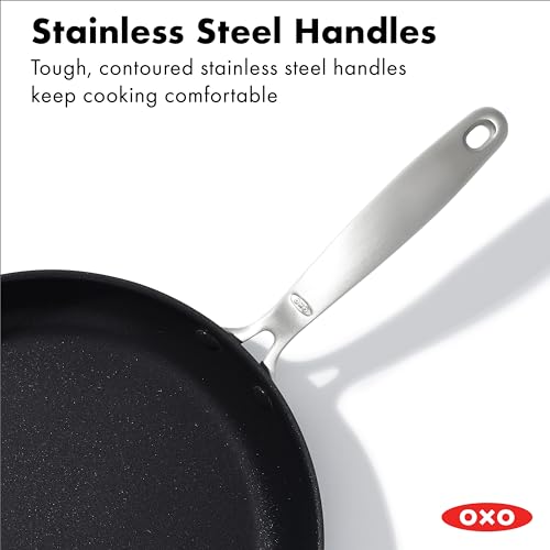 Enhanced 12” Nonstick Frying Pan Skillet with Lid (12" Frying Pan with Lid / Black)