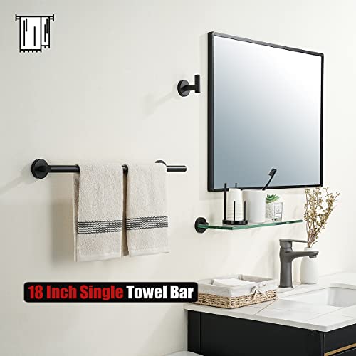Black Towel Bar (Black / 20.5 Inch)