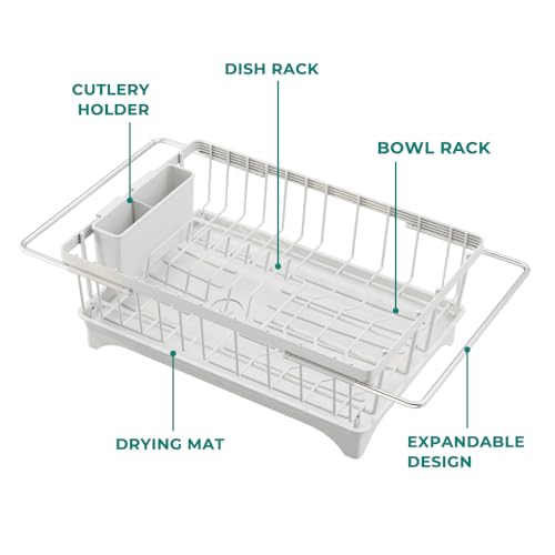 Small Dish Drying Rack in Sink (White)