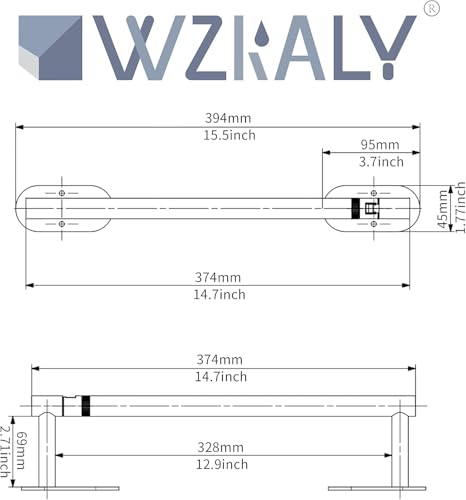 Brushed Nickel Paper Towel Holder Under Cabinet Self Adhesive (Brushed Nickel / Standard Holder)