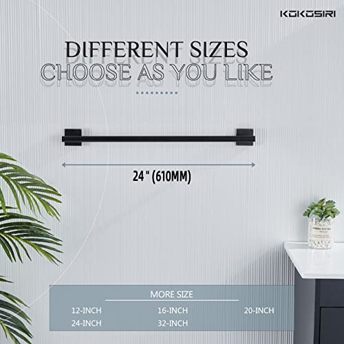 Bathroom Towel Bar Bath Towel Holders for Toilet Kitchen Cabinet Wall Mount 24 Inch (Oil Rubbed Bronze / 24-Inch (2 Pack))