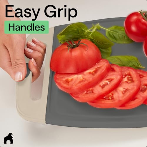 BPA Free Reversible Cutting Board (Gray/Almond / Large (Pack of 3))