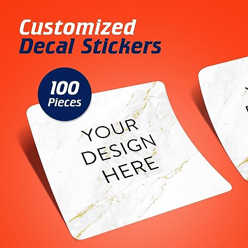 100 Custom Vinyl Stickers (100 Count)