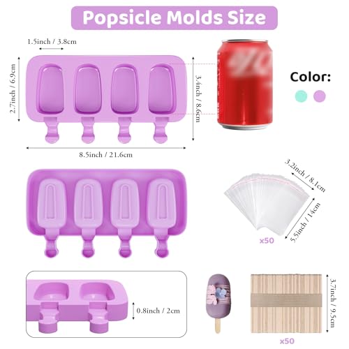 Popsicle Molds Set of 2 (Purple, Green)