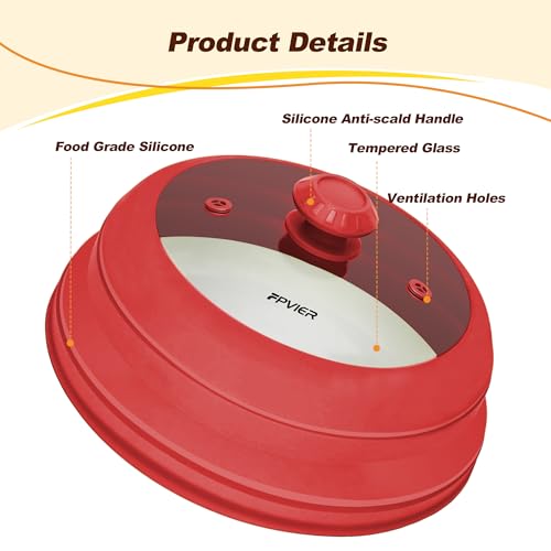 Microwave Splatter Cover (Red / 10.8inch)