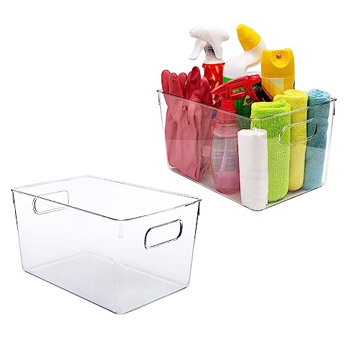 Clear storage organizer bins (11 X 7.5 X 6)