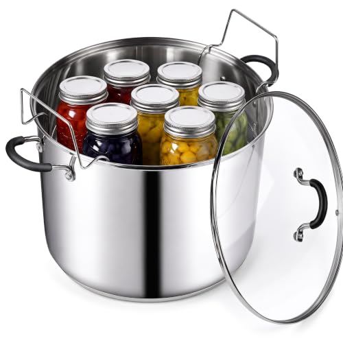 Stainless Steel Water Bath Canning Pot with rack and Lid
