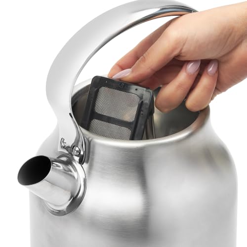 Heritage 1.7 Liter Cordless Electric Kettle (Steel & Chrome)