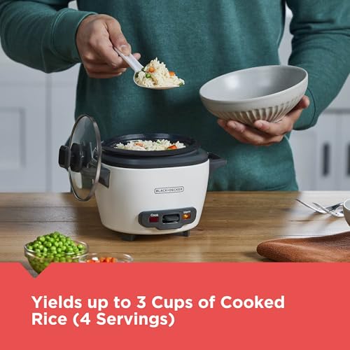 3 Cup Rice Cooker with Steaming Basket (3-cup / rice cooker)