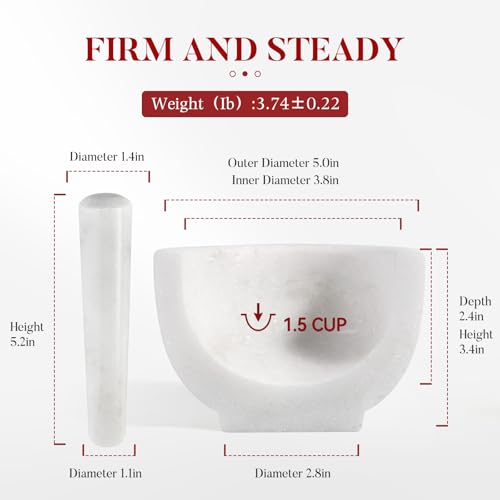 Marble Mortar and Pestle Set