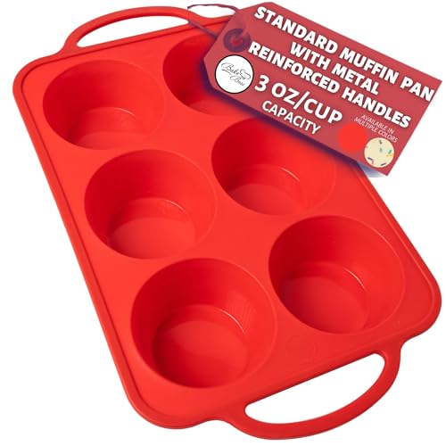 Silicone Muffin Pan (Red / Regular (6 Cups Pan))