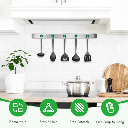 Magnetic Hooks Large Opening (Green / 80lb Magnetic Hooks)