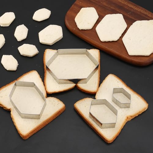 Hexagon Cookie Cutter Set 4 Sizes (Hexagon-GEM)