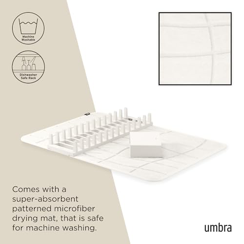Udry Dish Drying Rack with Microfiber Mat (24" x 17" / Sand)