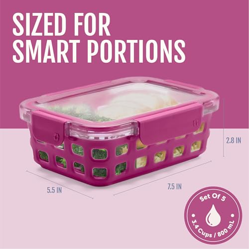 Duraglass 3.4 Cup Glass Meal Prep Containers (Evening Orchard / 3.4 Cup)