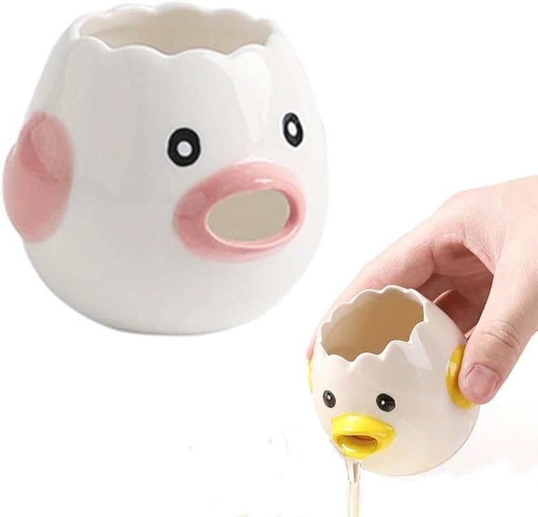 Ceramic Cute Egg Separator (Pink)