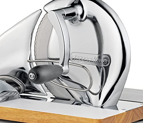 Vintage Manual Adjustable Bread Slicer for Uniform Slices (13.4" x 10.24" x 8.27" / Silver-brown)