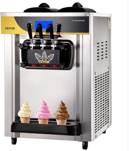 Commercial Ice Cream Maker (Countertop 3 Flavors Upgraded Model)