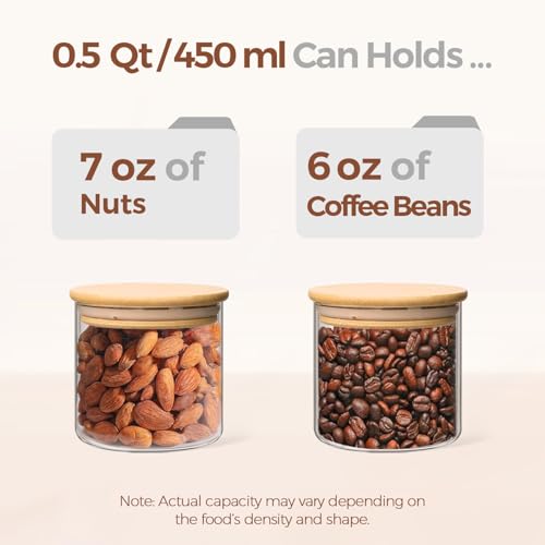 Glass Storage Containers with Lids 0.5 Qt (0.5 Qt x 9)