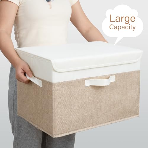 Memory Keepsake Storage Box (White/Khaki / Extra Large-2 Pack)