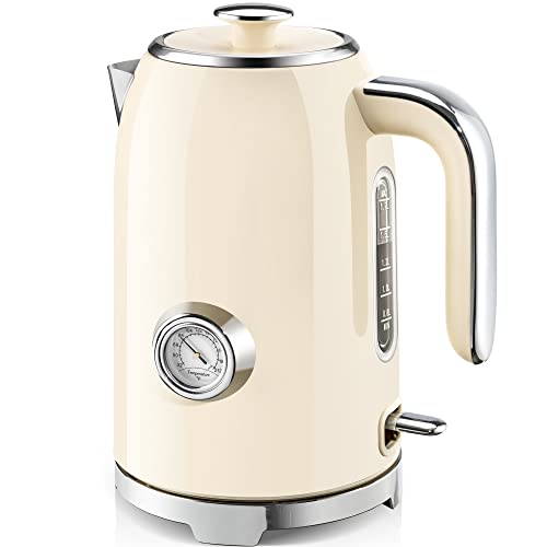 57oz Electric Kettle with Thermometer (Beige)
