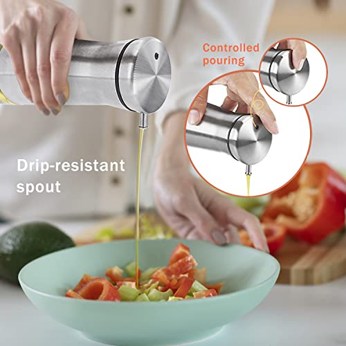 Oil And Vinegar Dispenser Set with Caddy (Clear)