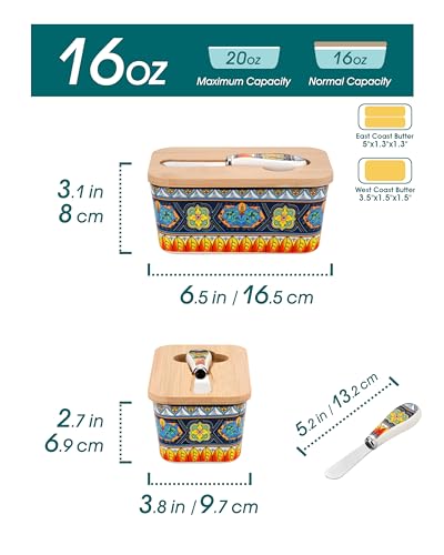 KRVI Butter Dish with Lid (Berber Mosaic)