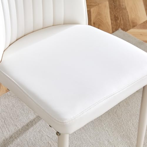 Modern Dining Chairs Set (B- All White)