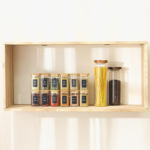 9 Oz Spice Jars with 275 Labels 16 Pack