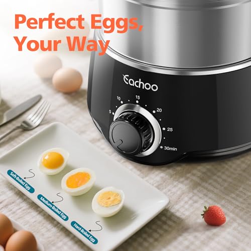 Hard Boiled Egg Cooker (Black / 2-Tier)