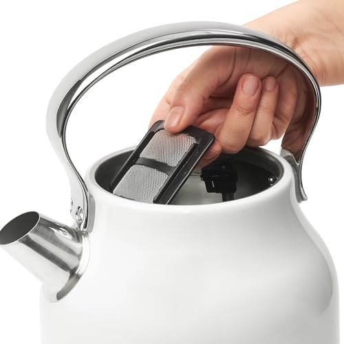 Heritage Stainless Steel Electric Kettle (Ivory & Chrome)