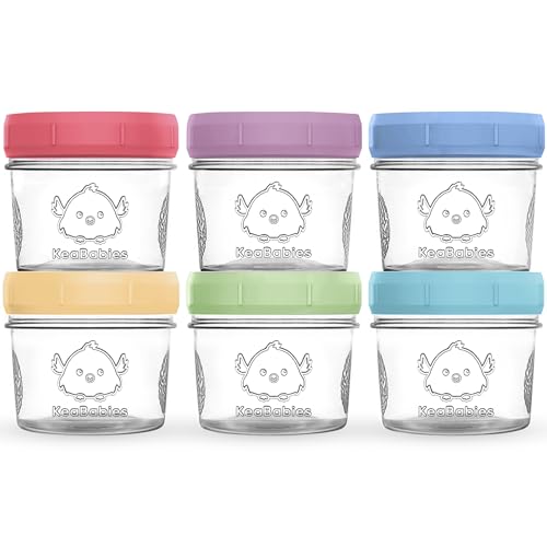 6pk 4oz Glass Baby Food Containers with Lids (6-pk 4 Ounce / Nord)