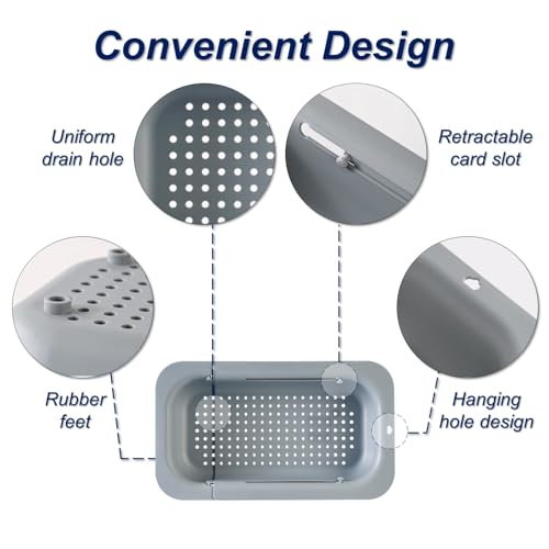 Extendable Sink Colander Strainer Basket