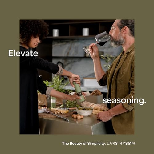 Salt and Pepper Grinder Set Manual (Sage Green/Cream Beige / Set of two manual grinders)