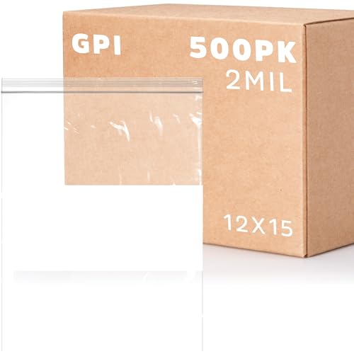 12" x 15" Large Zip Bags (500 Count)