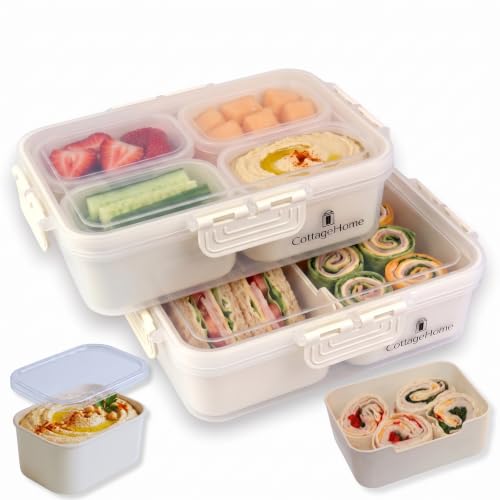 2 Pack Mini Snackle Box Container (Cream / Small Snackle Box Containers)