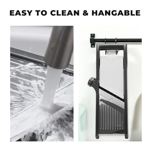 5‑in‑1 Adjustable Mandoline Slicer (Black)