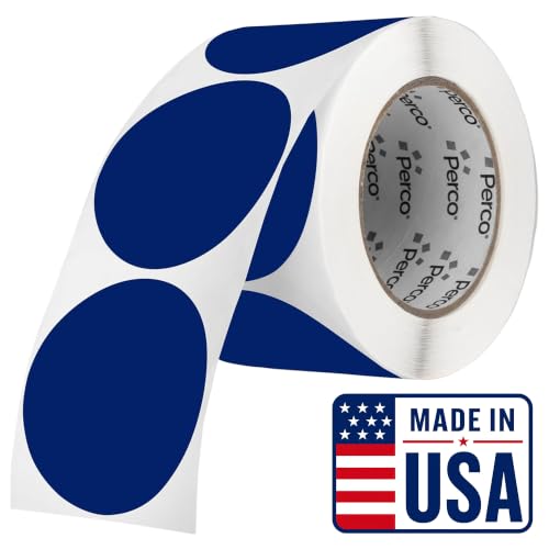 Dark Blue Round Circle Dot Sticker 3 (Blue - Dark / 3 Inch)