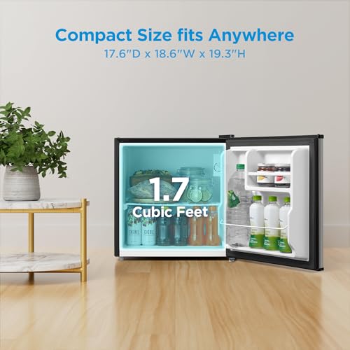 1.7 Cu.ft Mini Fridge (Steel Gray / 1.7 Cubic Feet)