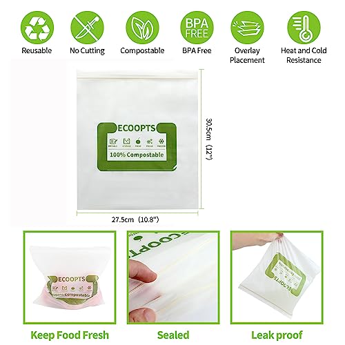 100% Compostable Large Sandwich Zip Bag