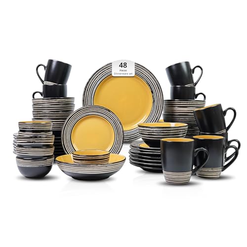 48 Piece Dinnerware Set (Sunflower / Service for 8 - 48pc Set)