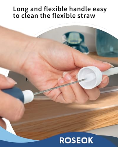 2 in 1 Bottle Brush with Straw Cleaner Brush (Navy Blue / 2pcs)