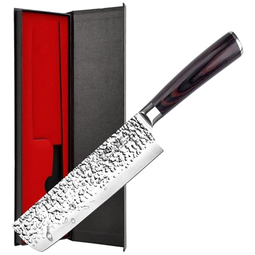 Nakiri Knife 7 Inch (Black with Espresso Brown)