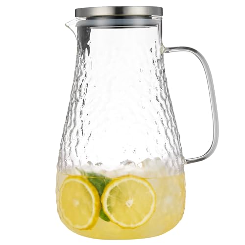 78 Oz Glass Pitcher with Handle and Lid