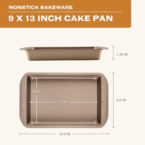 Nonstick Rectangular Cake Pan (Mocha)