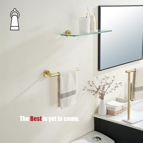 Hand Towel Bar Gold (9 Inch / Brushed Gold)