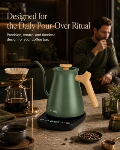 Gooseneck Electric Kettle (Green / 0.8 Quarts)