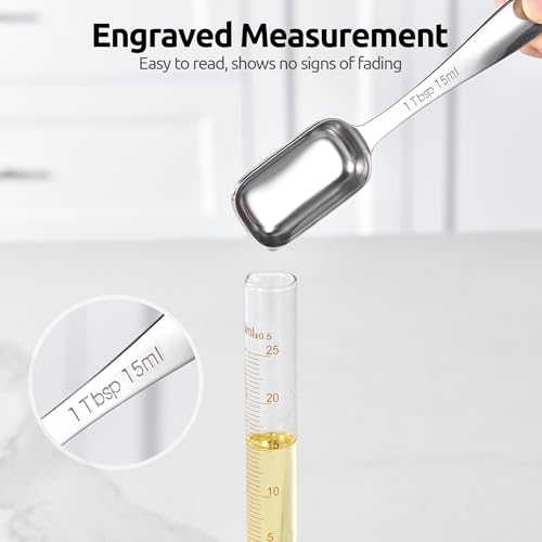Narrow Square Measuring Spoons (6.6in)