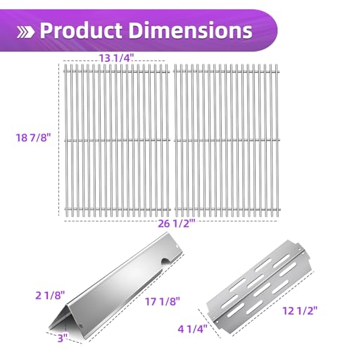 Stainless Steel 66095 Grill Grates for Weber Genesis 2 Grill Parts 66032 Flavorizer Bars 66795 Heat Deflector for Weber Genesis ii E