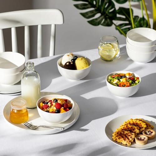 14 Oz Small Ceramic Bowls Set of 8 (Off-White / 14OZ (8PCS ))